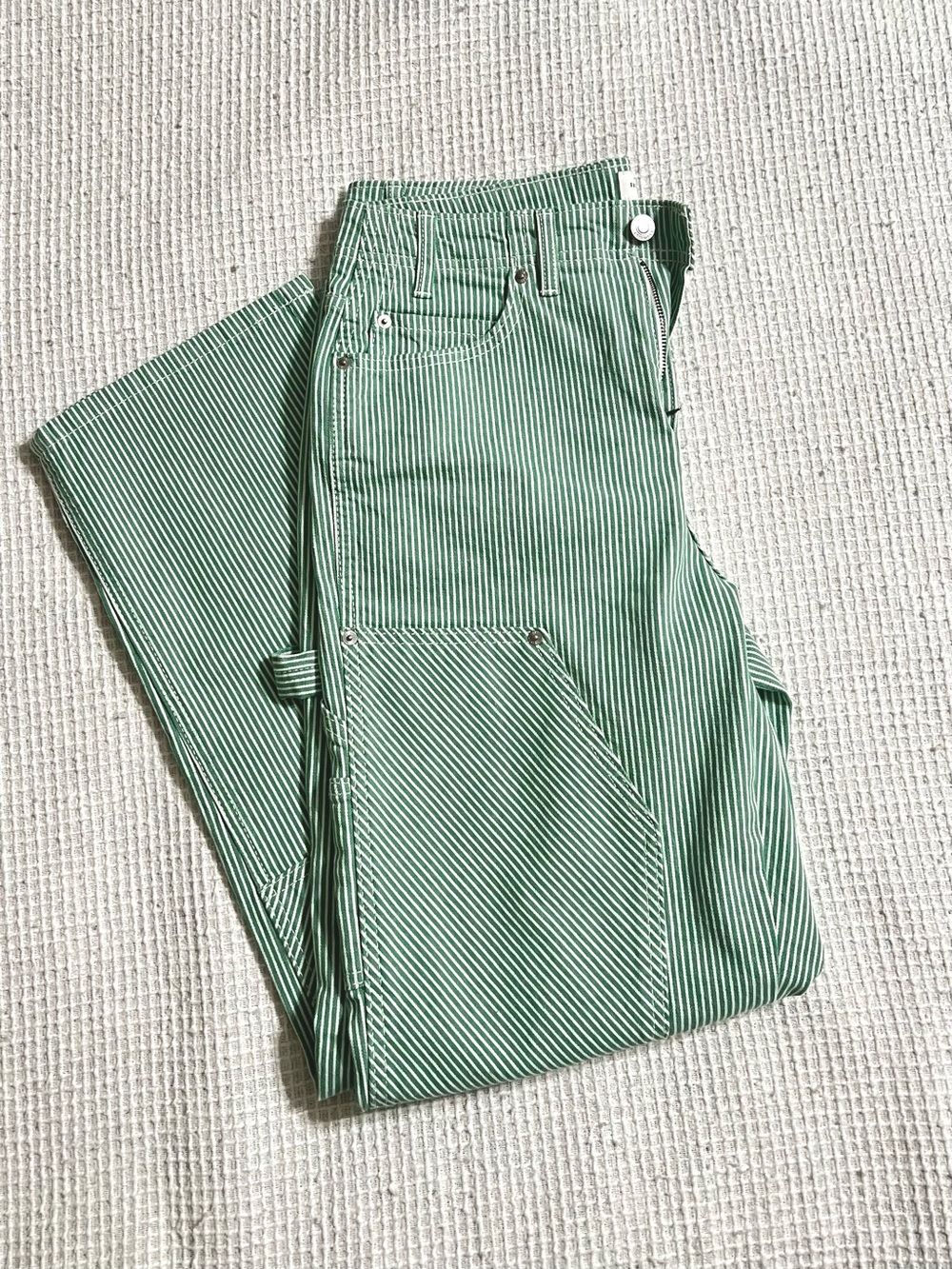 Mid Rise Pinstripe Carpenter Jeans - Picture 5 of 5
